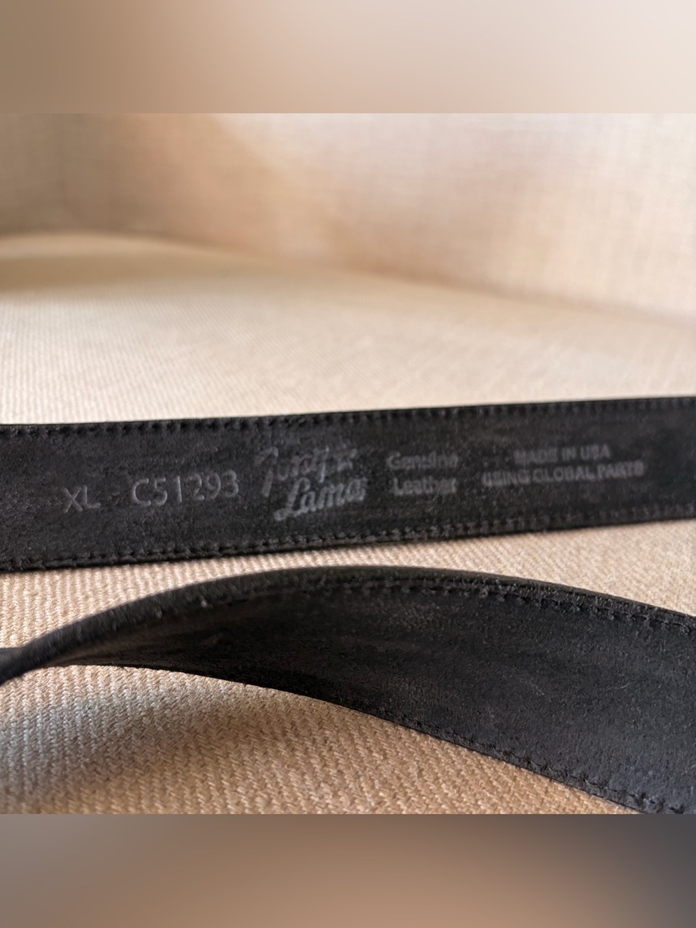 Tony Lama Size XL Dakota Black Leather Western Belt #C51293 Silver Hardware - Picture 4 of 9
